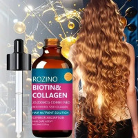 Сироватка для живлення волосся Rozino Biotin & Collagen.